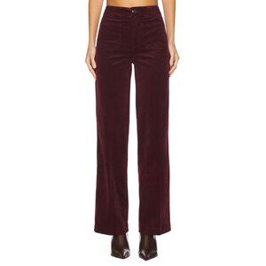 PAIGE Sasha Pants in Dark Oxblood 27 New Womens Corduroy Trousers Jeans
